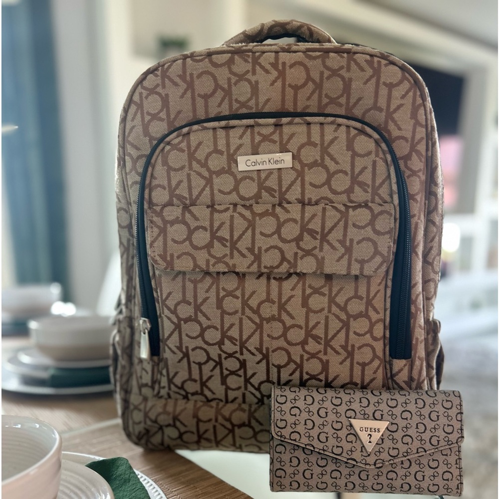 Calvin Klein Bookbag & Guess Wallet